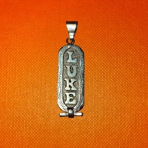 10ct gold cartouche pendant "Luke"